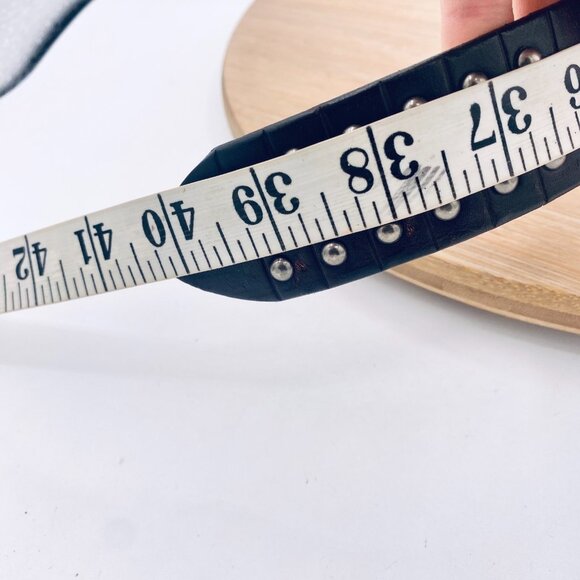 Jeans Friends Belt Womens S Black Full Grain Leather Silver Skull Buckle Pirate - Picture 8 of 10